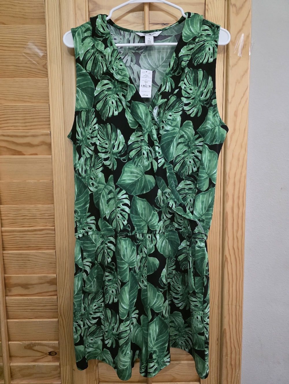 Green Tropical Leaf Jumpsuit